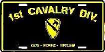 Crossed Sabers 1st Calvary   US Army 1st Cavalry Division License 