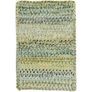 Ocracoke Pale Green Braided Rug Size Concentric Runner 2 