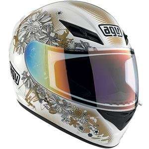  AGV Womens Multi Helmet   X Large/White/Gold Automotive