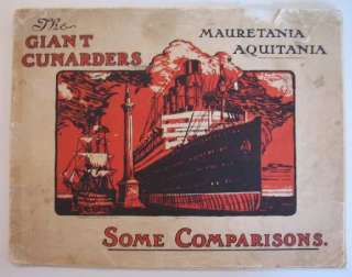 AQUITANIA & MAURETANIA (Cunard) Booklet  