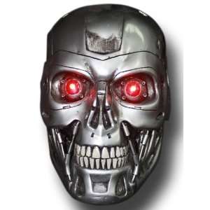  New Robot Skull Mask with Light   Red Eyes Light Up 