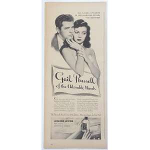  1944 Gail Russell Jergens Lotion Print Ad (3204)