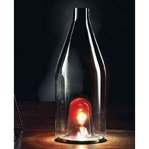 Flaska Table Lamp   Smoked White with Red Spot, 110   125V (for use in 