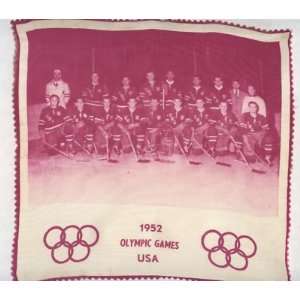 1952 USA Olympic Hockey Team Silk NRMT   Sports 