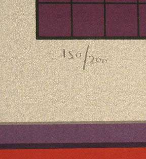 Victor Vasarely Tennis Player Signed & Numbered Serigraph, Framed 