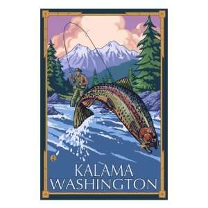 Fisherman   Kalama, Wa, c.2009 Premium Poster Print by Lantern Press 