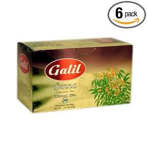 Galil Tea, Senna, 20 Count (Pack of 6)  Grocery & Gourmet 