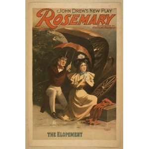  Poster John Drews new play, Rosemary 1896