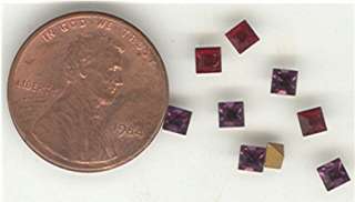 36 VINTAGE SWAROVSKI 3mm SQUARE SIAM AMETHYST GEMS V206  