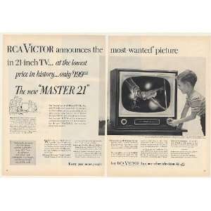 1954 RCA Victor Master 21 TV Television Boy Tuning 2 Page 