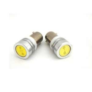  BA9S / BA9 LED Light Bulb 1W Round Base Amber (Pack of 2 