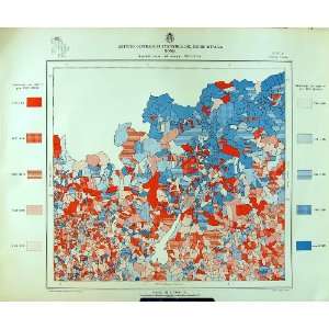  1933Colour Map Italy Statistics Trieste Marriage Trento 