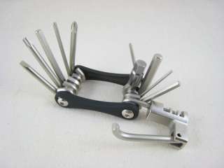 New 11 Multi Function Bike Tool CR MO Steel Bicycle Folding Tools w 