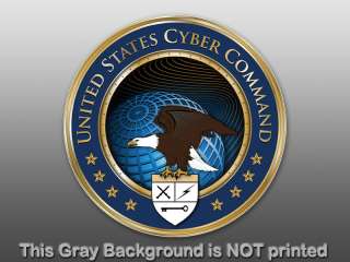 Round Cybercom Seal Sticker   decal logo Cyber command  