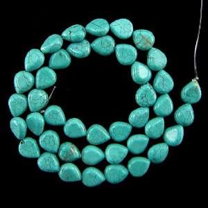  9mm blue turquoise triangle beads 16 strand