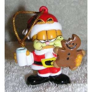  Garfield the Cat Santa Claus Eating Cookie PVC Christmas 