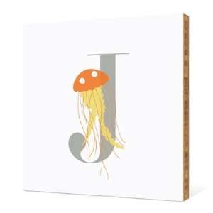 J Jellyfish Monogram Bamboo Art Baby