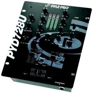  PYLE PRO PYD728U 2 CHANNEL PROFESSIONAL MIXER (WITH USB 