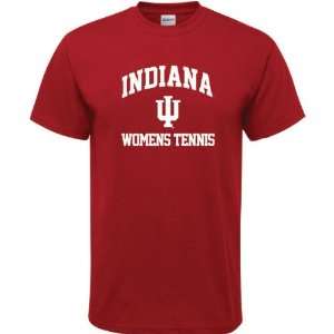  Indiana Hoosiers Cardinal Red Womens Tennis Arch T Shirt 