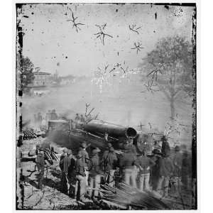 Civil War Reprint Atlanta, Georgia. Shermans men destroying railroad
