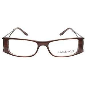  Halston 205 Brown Horn Eyeglasses