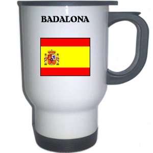  Spain (Espana)   BADALONA White Stainless Steel Mug 
