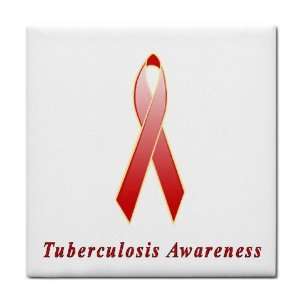  Tuberculosis Awareness Ribbon Tile Trivet 