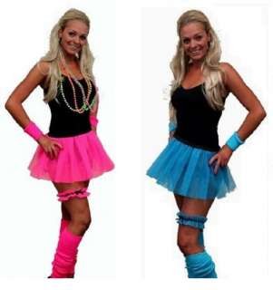 Neon Tutu Sets Ladies Fancy Dress Hen Party Outfit Halloween Costumes 