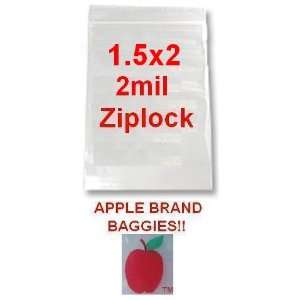   5x2.0 2mil Clear Ziplock Bags 1,000 Baggies 1.5x2.0 