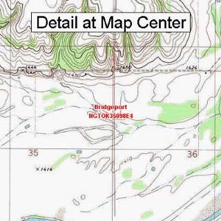  USGS Topographic Quadrangle Map   Bridgeport, Oklahoma 
