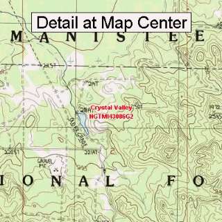 USGS Topographic Quadrangle Map   Crystal Valley, Michigan (Folded 
