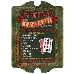    Vintage Personalized House of Cards Pub Sign