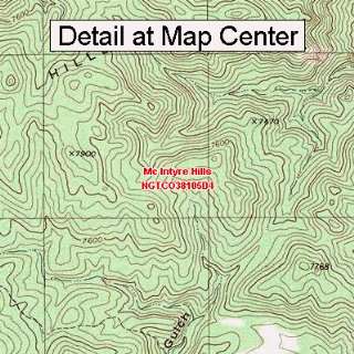  USGS Topographic Quadrangle Map   Mc Intyre Hills 