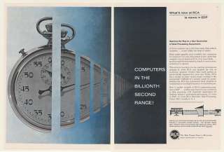 1962 RCA Tunnel Diode Billionth Second 301 Computer 2 Page Ad  