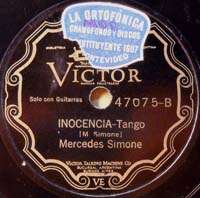 MERCEDES SIMONE Victor 47075 Inocencia TANGO 78 RPM  