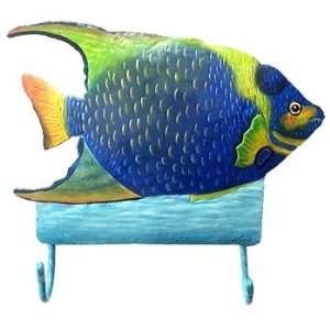  Tropical Fish   Blue Angelfish Hanger   Handcrafted Fish Design Home