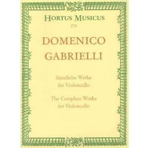  Gabrielli Domenico Complete Works for Cello Cello  Piano 