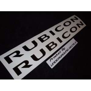 RUBICON Jeep Decals Hood Vinyl Stickers GLOSS BLACK