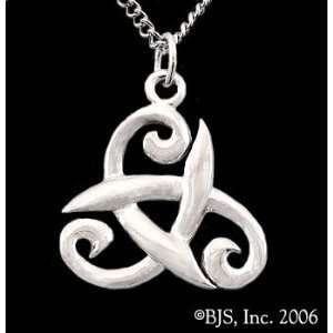  Sterling Silver Ornate Triskele Necklace 