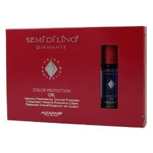 Alfaparf Semi Di Lino Diamante Color Protection Oil 6 vials of 0.43 oz