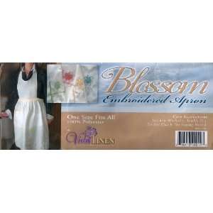  Blossom Embroidered Apron , Blue