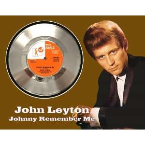  John Leyton Johnny Remember Me Framed Silver Record A3 