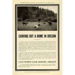  1912 Ad Live Wires Club Boring Oregon Farm Realty 
