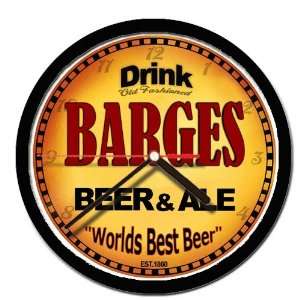  BARGES beer and ale cerveza wall clock 