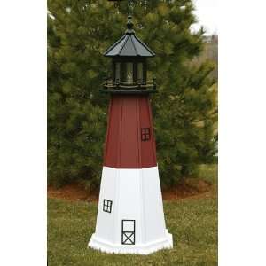  3 Foot Wooden Barnegat Painted Wooden Lighthouse 