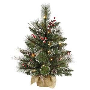  2 ft. PVC Christmas Tree   Frosted   Snow Tip Pine/Berry 