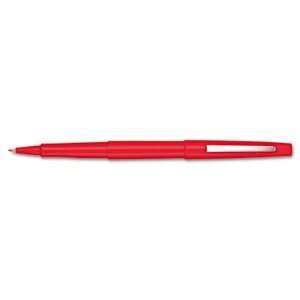  Point Guard Flair Porous Point Stick Pens, Red Ink, Medium Point 
