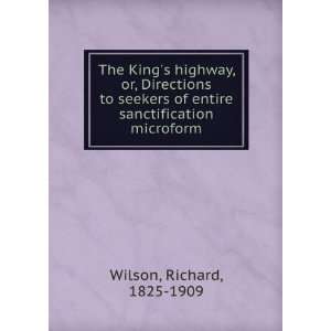   of entire sanctification microform Richard, 1825 1909 Wilson Books