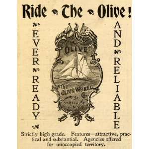  1897 Ad Olive Wheel Co. Bicycle Transportation Syracuse 