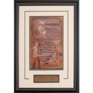  NCAA Knute Rockne Framed Speech Collage with Authentic 